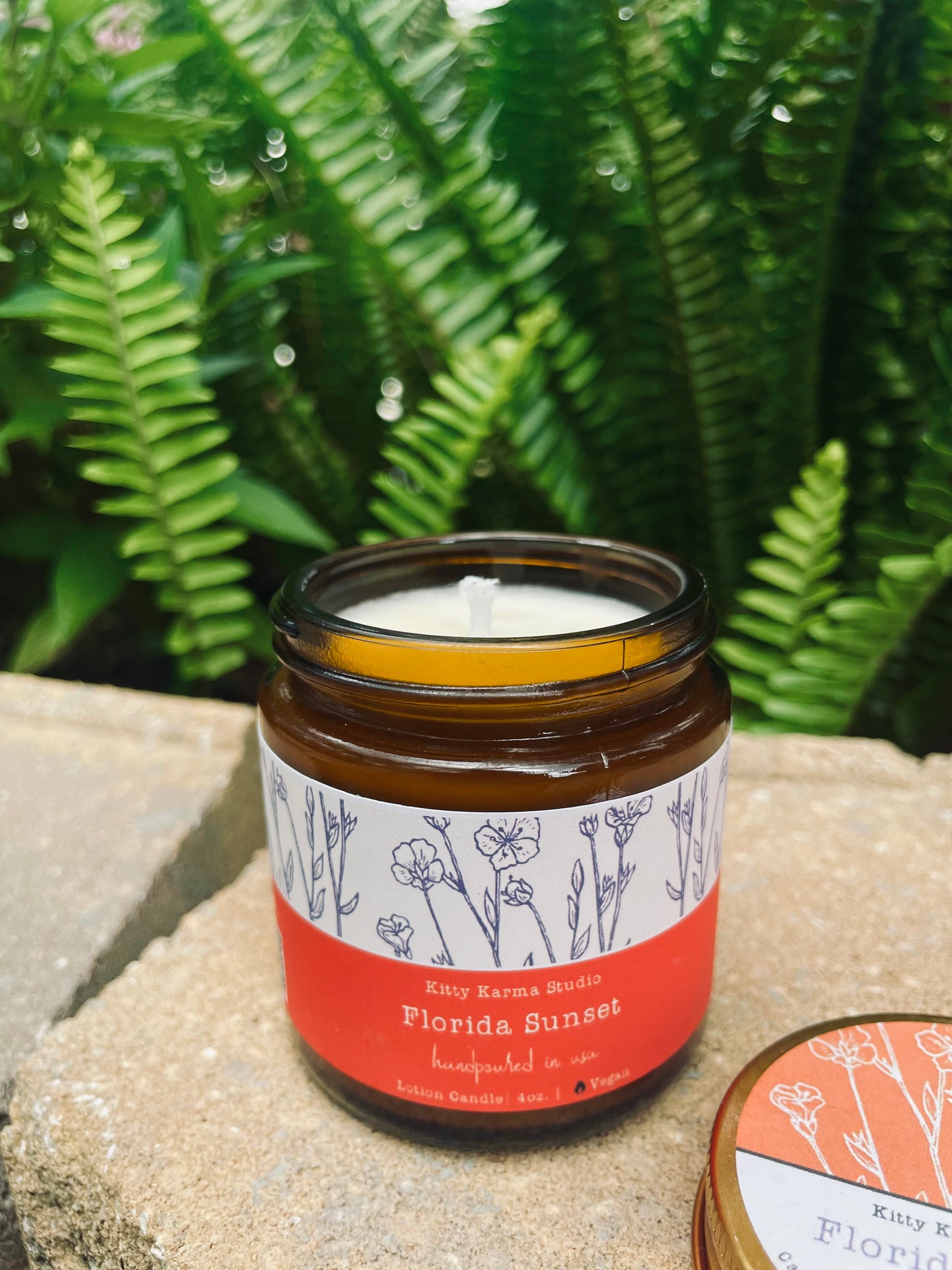 Florida Sunset Fragrance Massage oil Candles for Anxiety | Natural Skincare
