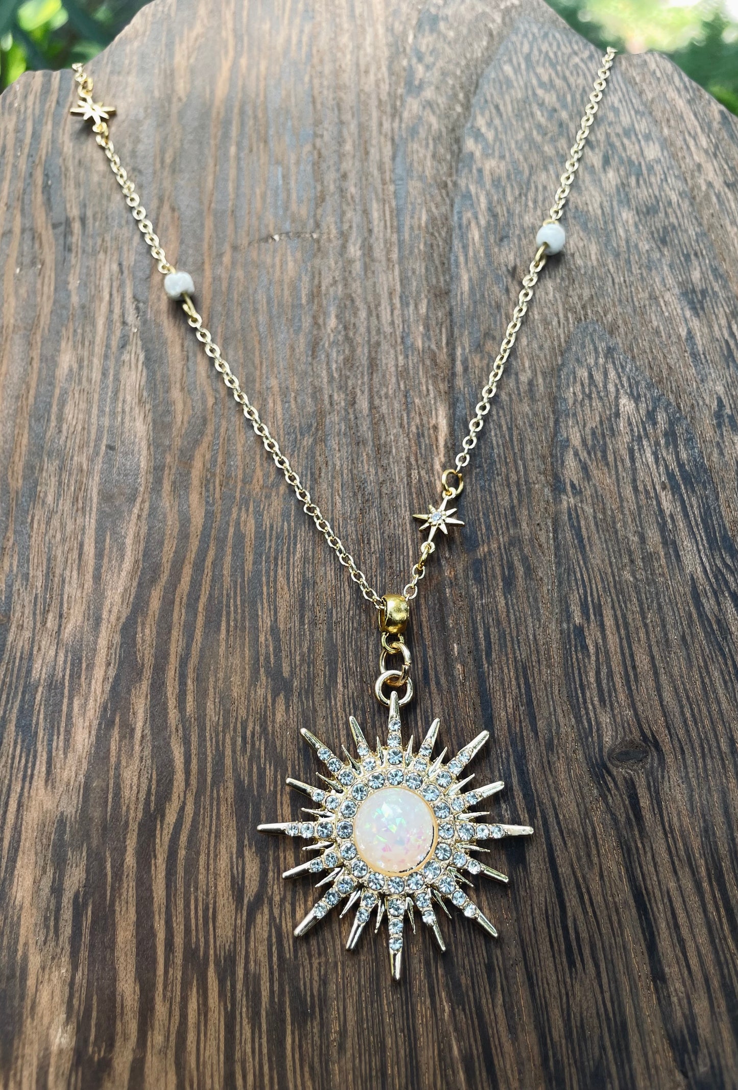 Sunburst Aromatherapy Essential Oil Jewelry with Natural Lava Beads-Diffuser Necklace & Bracelet for Everyday Wellness