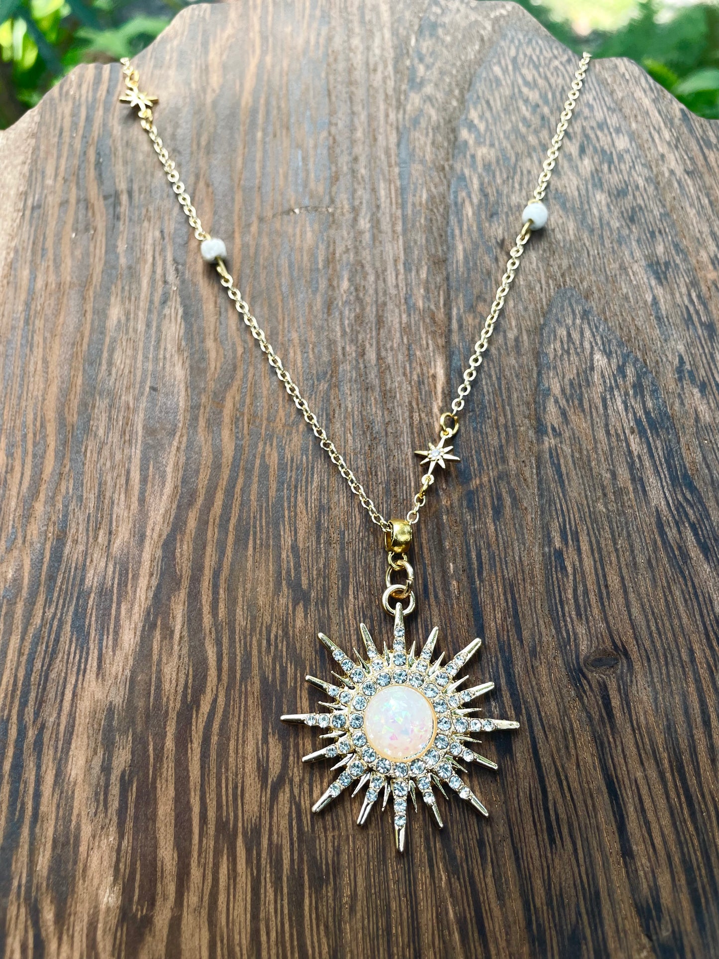 Sunburst Aromatherapy Essential Oil Jewelry with Natural Lava Beads-Diffuser Necklace & Bracelet for Everyday Wellness