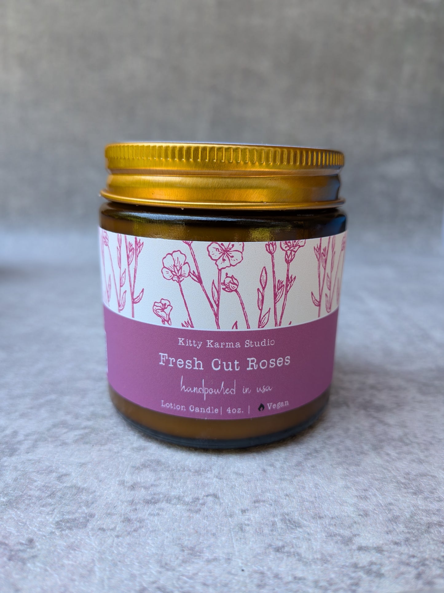 Fresh Cut Roses Therapeutic Massage oil Candles for Anxiety | Natural Skincare