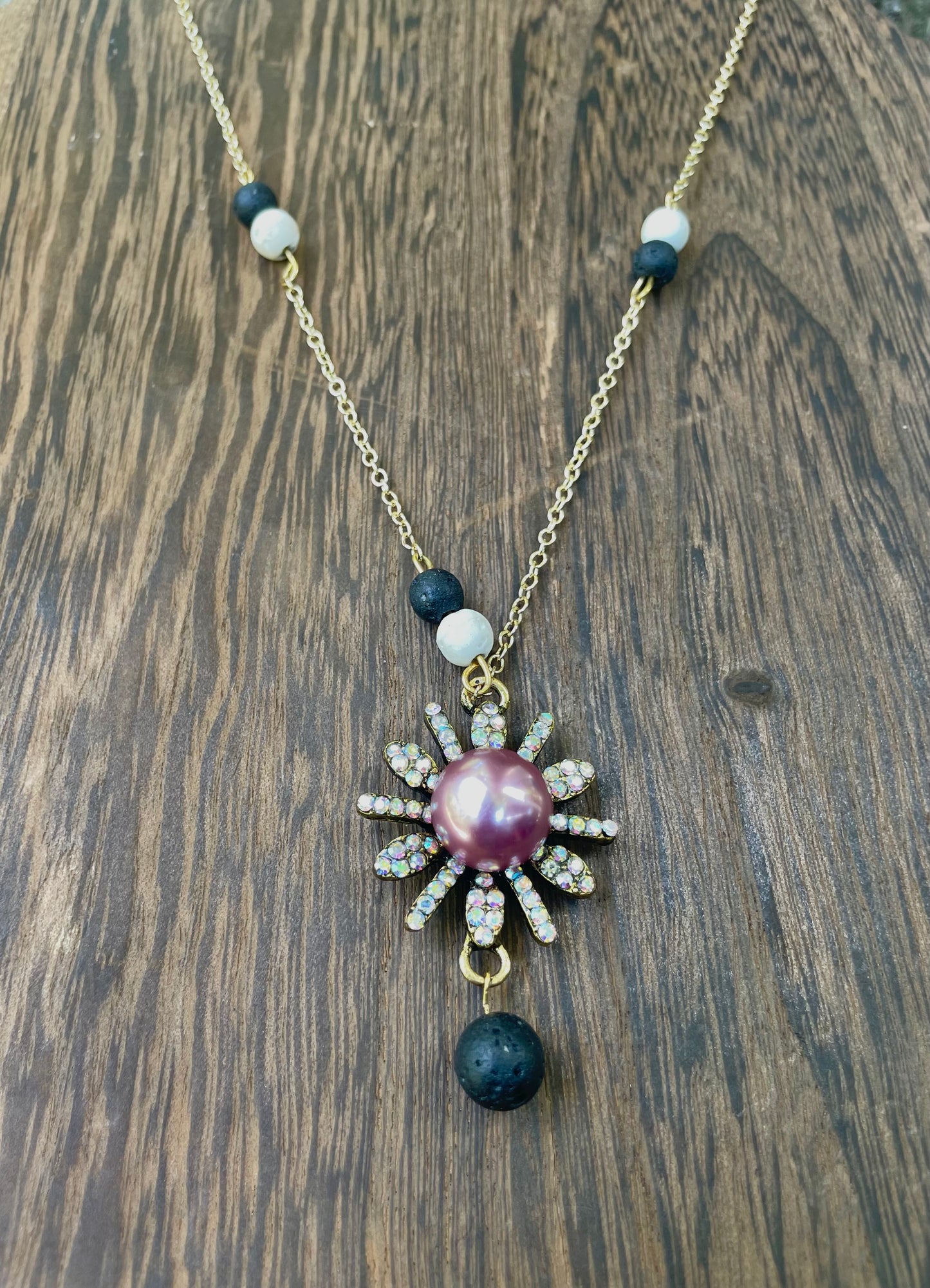 Aromatherapy Essential Oil Jewelry with Natural Lava Beads-Diffuser Necklace & Bracelet for Everyday Wellness