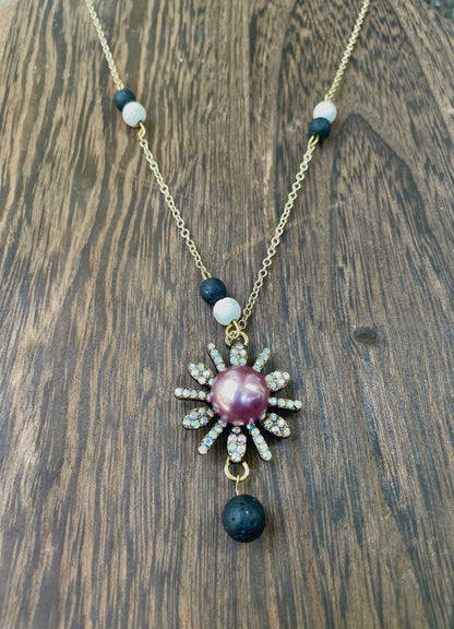 Aromatherapy Essential Oil Jewelry with Natural Lava Beads-Diffuser Necklace & Bracelet for Everyday Wellness