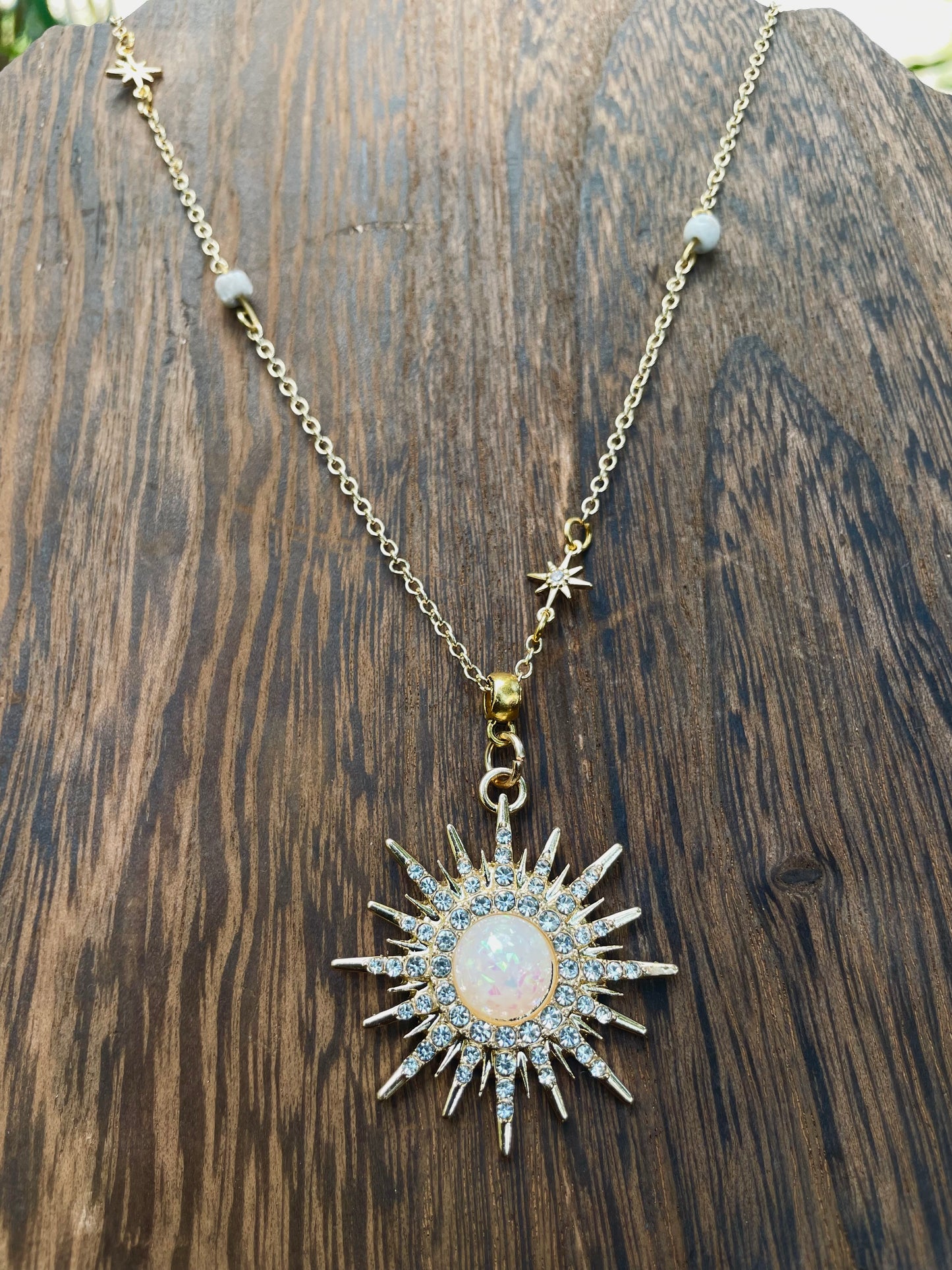 Sunburst Aromatherapy Essential Oil Jewelry with Natural Lava Beads-Diffuser Necklace & Bracelet for Everyday Wellness