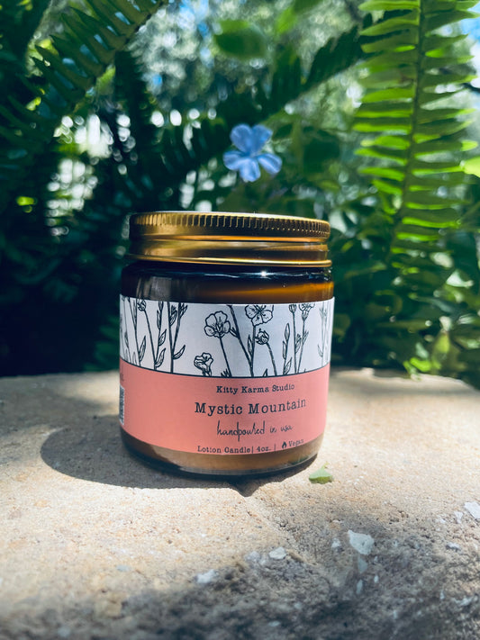 Mystic Mountain Therapeutic Massage oil Candles for Anxiety | Natural Skincare