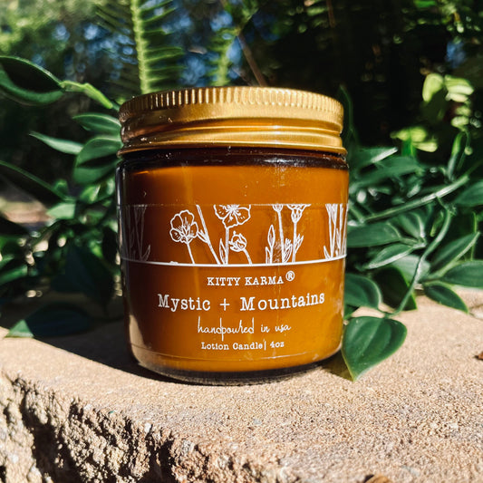 Mystic Mountain Therapeutic Massage oil Candles for Anxiety | Natural Skincare