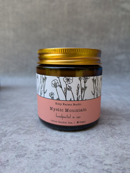 Mystic Mountain Therapeutic Massage oil Candles for Anxiety | Natural Skincare
